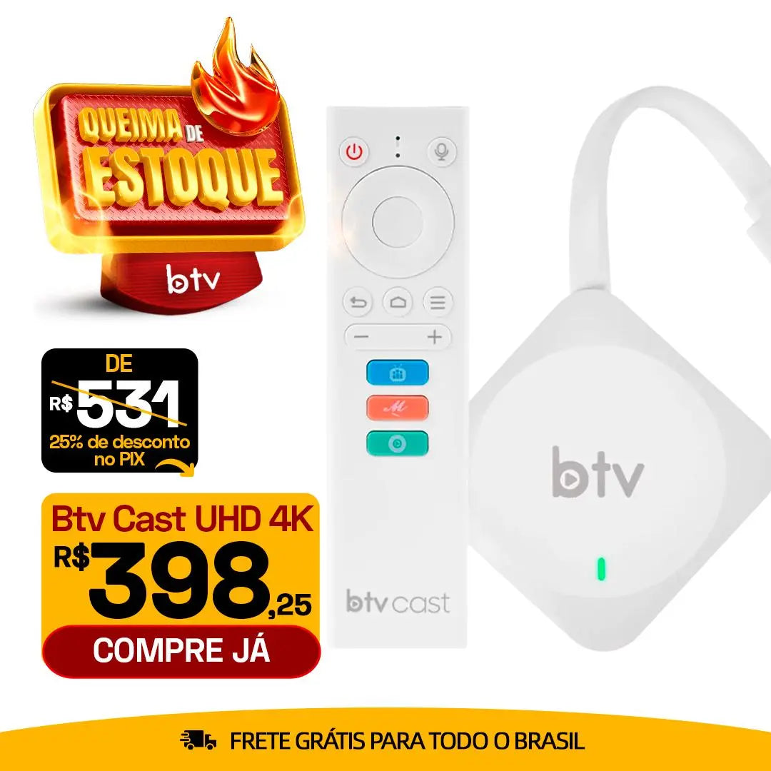 Btv Cast UHD 4K 8GB Wi-Fi Dual Band Btv Stick